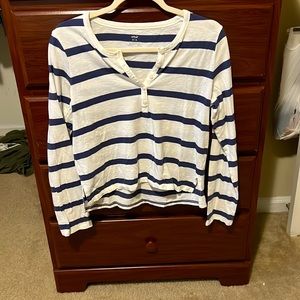 Crop Striped Tee